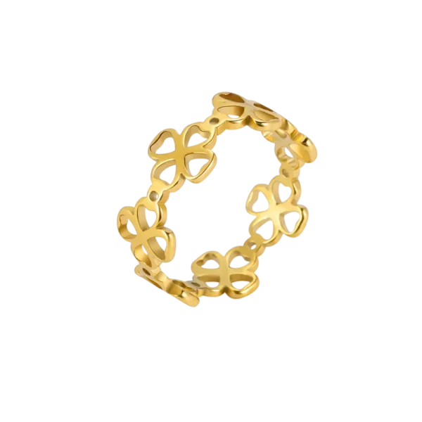 Bague trèfle 4 feuilles or multiple