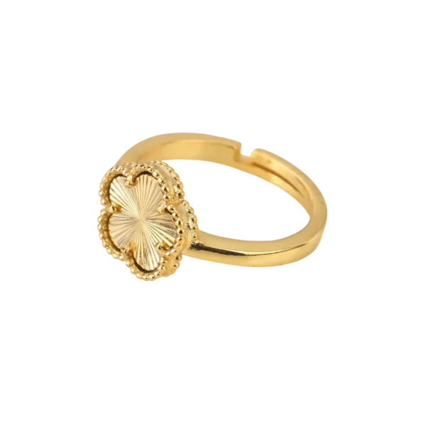 Bague trèfle doré