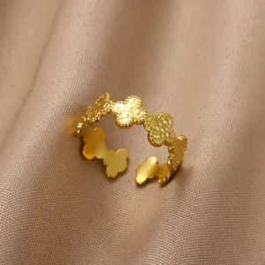 Bague trèfle à 4 feuilles or multiples