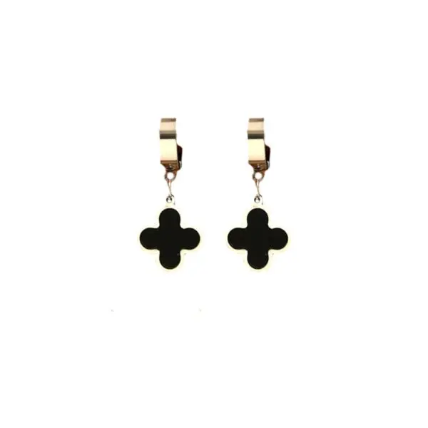 Boucle d'oreille trèfle à quatre feuille par paquet de 12 paires
