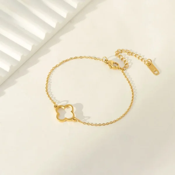 Bracelet 4 feuilles or simple