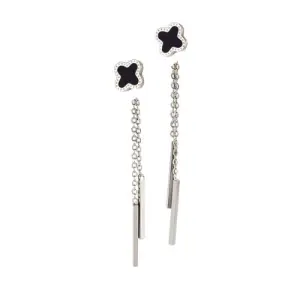 Bellitia Bijou Femme Cadeau Saint Valentin Hypoallergénique Boucles D' oreilles En Forme De Trèfle à Quatre Feuilles En Argent Bijoux Argent 925 Pendants