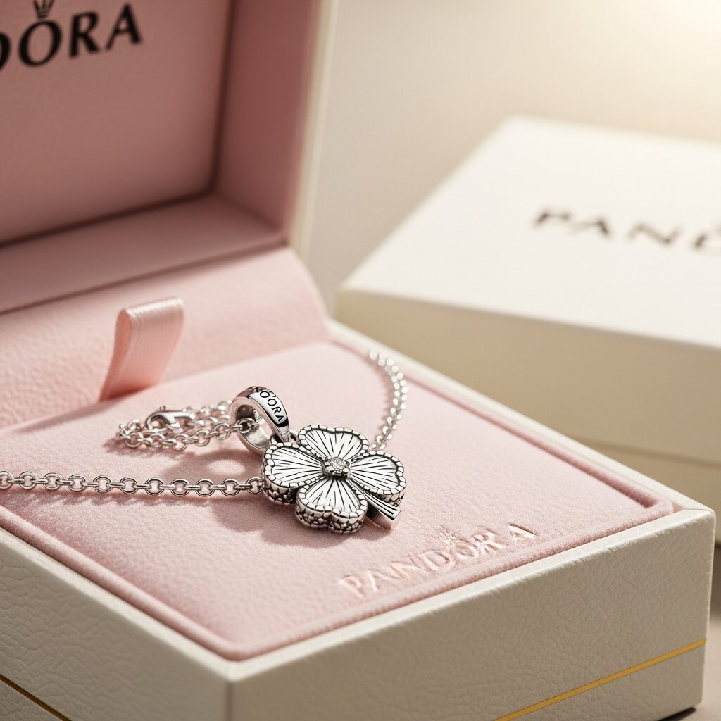 Découvrez pandora trefle : le collier porte-bonheur qui réunit le symbole du trèfle à quatre feuilles et l’élégance Pandora. Un bijou chargé d’espoir, d’amour et de chance, idéal à offrir ou à s’offrir.