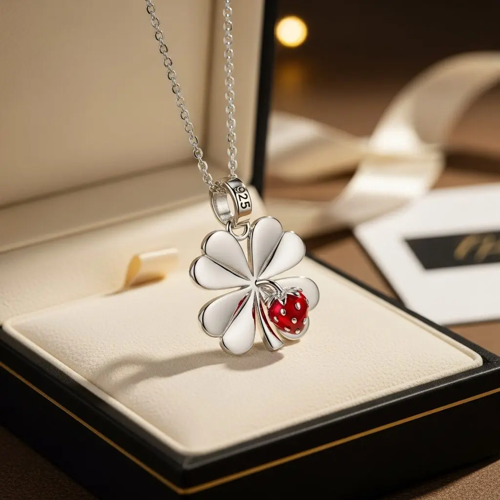 Quiges Pendentif Charme En Argent 925 - Fermoir Mousqueton, Zircon Tchèque, Rhodié, Compatible Thomas Sabo