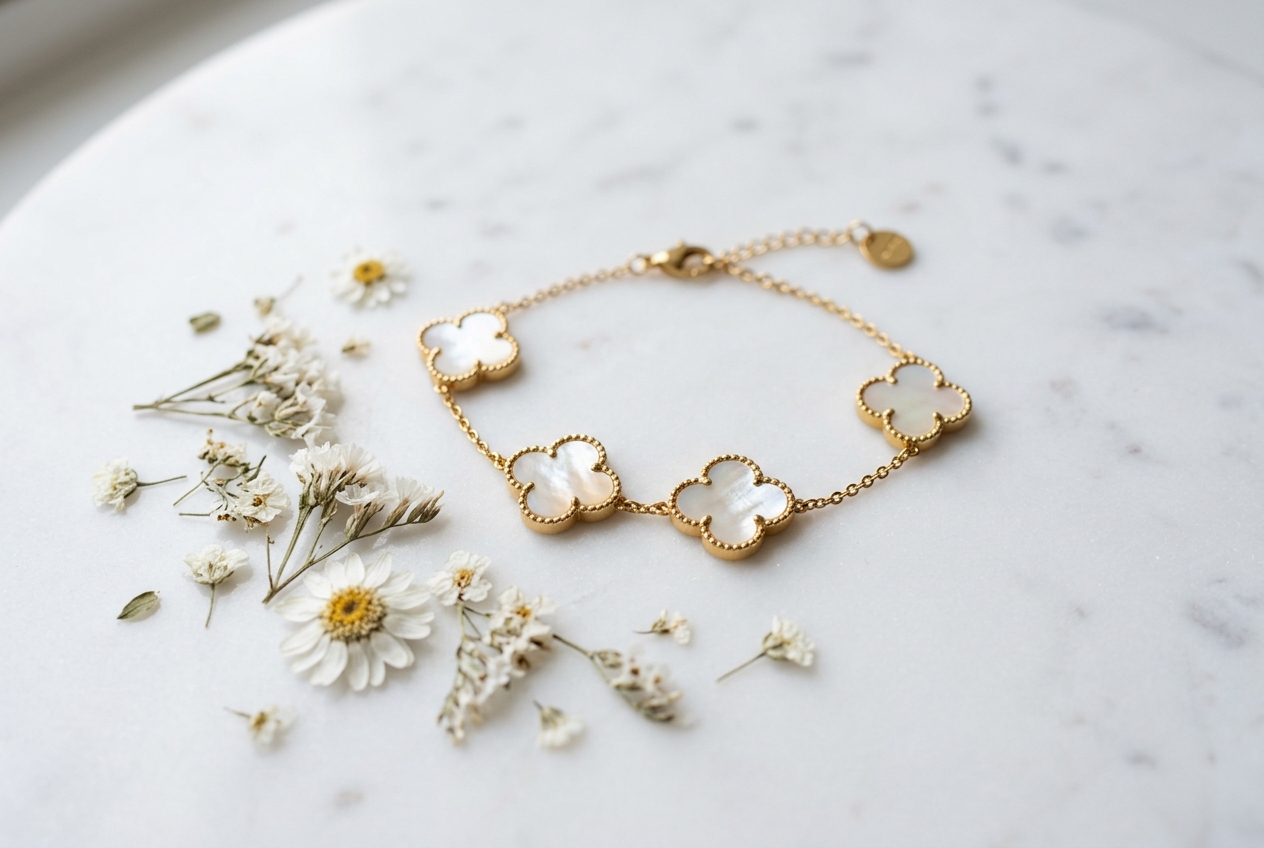 Bracelet van cleef femme trefle - illustration